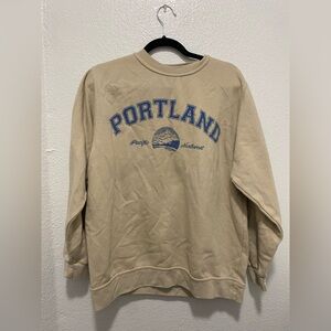 Nasty Gal Beige Portland crewneck